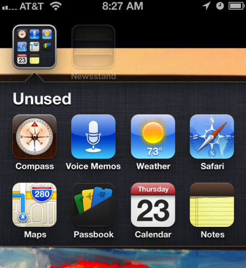 Screenshot of i0S icons